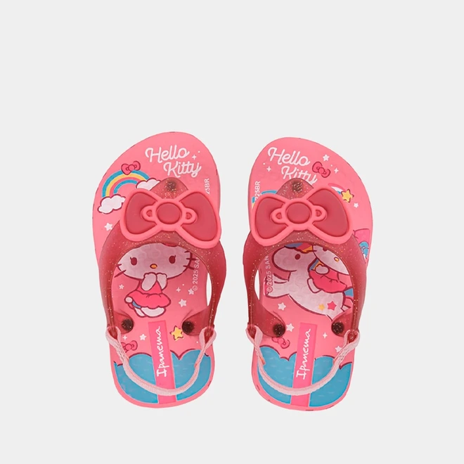 Chinelo Bebê Ipanema Hello Kitty Fun Glitter Rosa