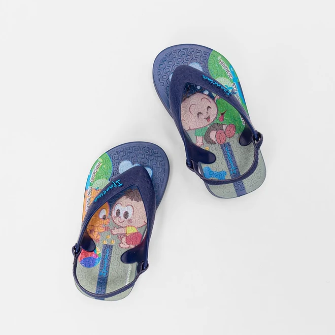 Chinelo Bebê Ipanema Turma Da Mônica Azul