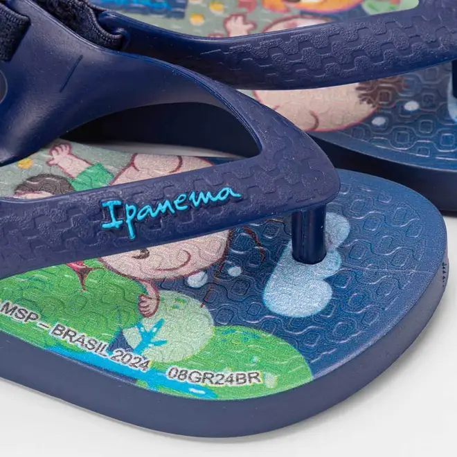 Chinelo Bebê Ipanema Turma Da Mônica Azul