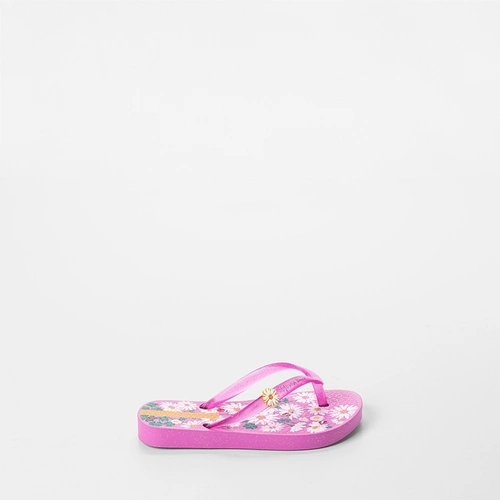 Chinelo Bebê Ipanema Garden Shine Flores Glitter Roxo