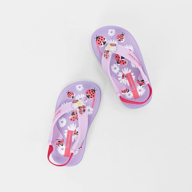 Chinelo Bebê Ipanema Anatômica Joaninha Roxo