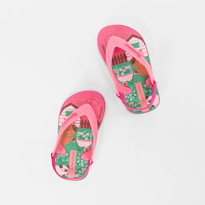 Chinelo Bebê Ipanema Capivara Rosa