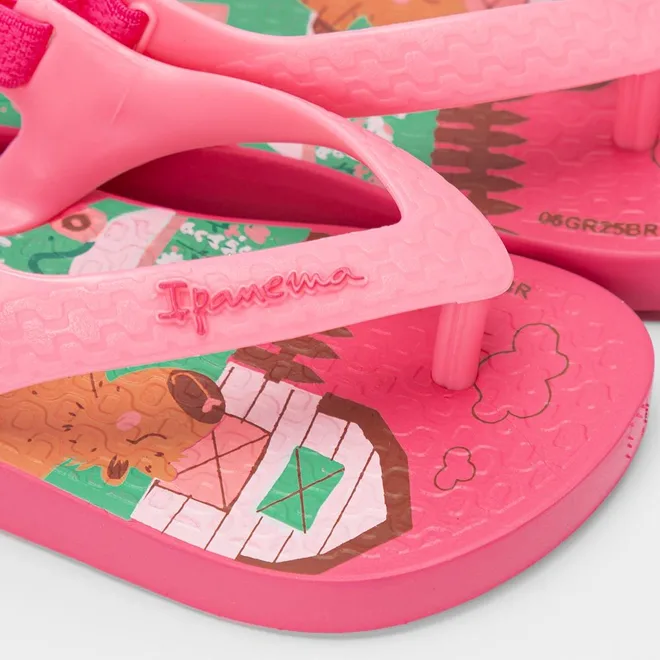 Chinelo Bebê Ipanema Capivara Rosa