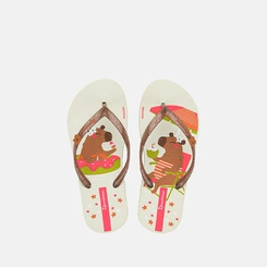 Chinelo Bebê Ipanema Hype Capivara Glitter Bege