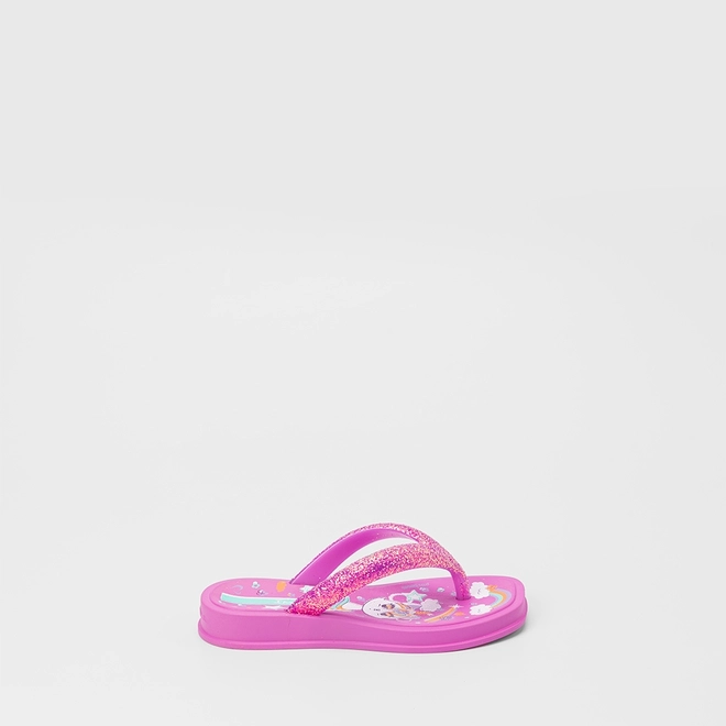 Chinelo Infantil Ipanema Fluffy Shine Unicórnio Glitter Roxo
