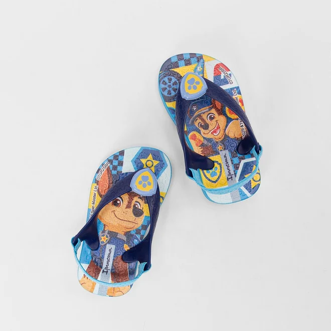 Chinelo Bebê Ipanema Patrulha Canina Azul