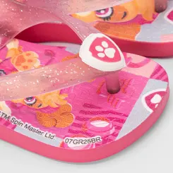 Chinelo Bebê Ipanema Patrulha Canina Glitter Rosa