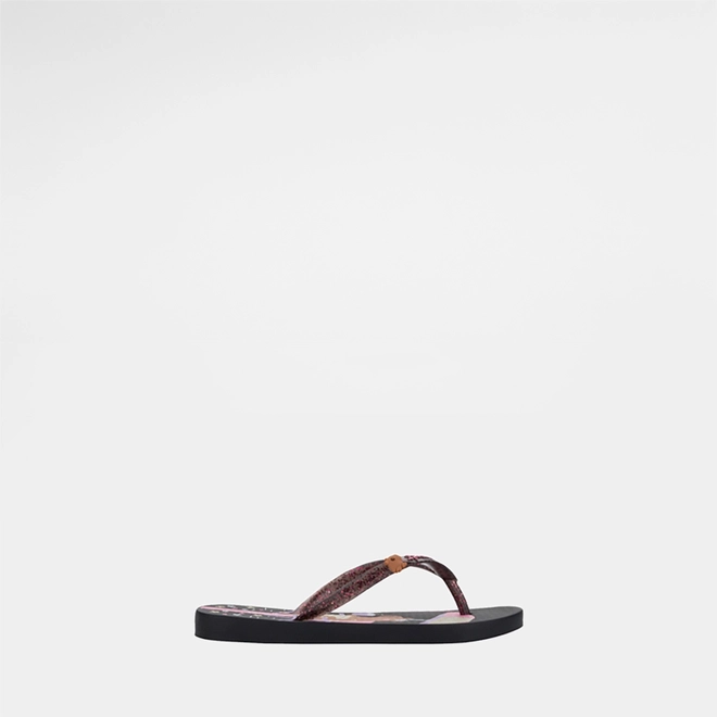 Chinelo Bebê Ipanema Hype Capivara Glitter Preto