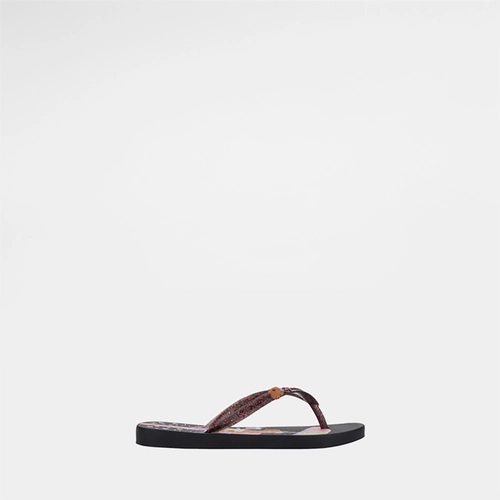 Chinelo Bebê Ipanema Hype Capivara Glitter Preto