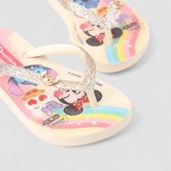 Chinelo Infantil Ipanema Disney Glam Glitter Creme