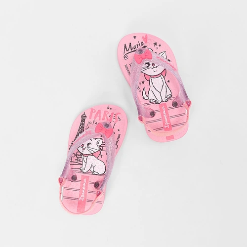 Chinelo Bebê Ipanema Disney Joy Gatinha Marie Glitter Rosa