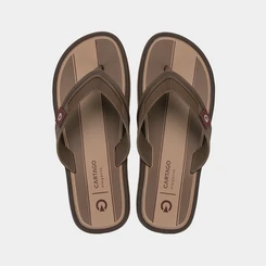 Chinelo  Masculino Cartago Maiorca III Marrom & Bege