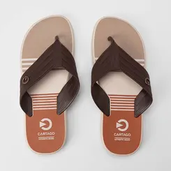 Chinelo Masculino Cartago Montreal Bege & Marrom