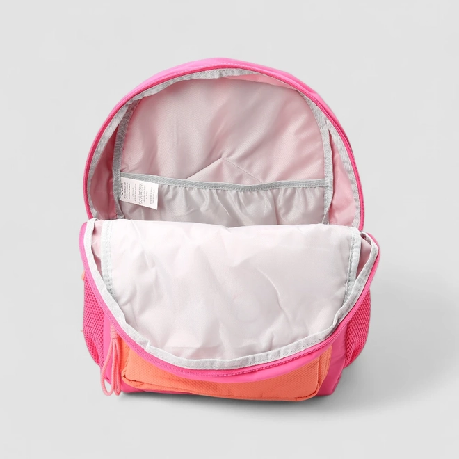 Mochila STZ Love Bolso Frontal 2 Ziperes Rosa & Laranja