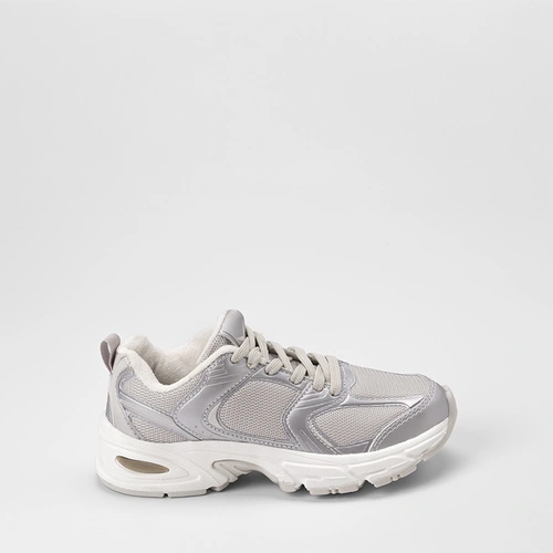 Vista 2 Tênis Esportivo Feminino Vertus Recortes Cinza Vertus Cinza