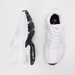 Tênis Esportivo Feminino Vertus Recortes Branco & Azul