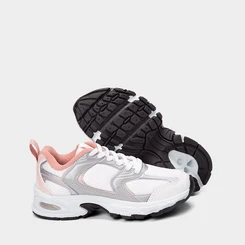Tênis Esportivo Feminino Vertus Recortes Branco & Cinza