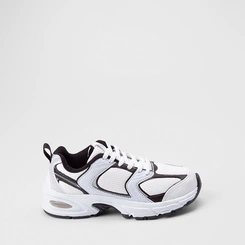 Tênis Esportivo Feminino Vertus Recortes Branco & Preto