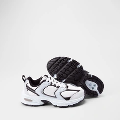 Tênis Esportivo Feminino Vertus Recortes Branco & Preto