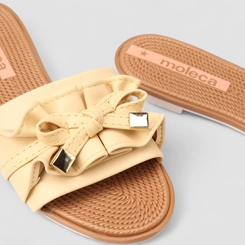 Rasteira Feminina Moleca Detalhe Laço Amarelo