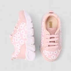 Tênis Casual Infantil Gabrielinha Floral Rosa