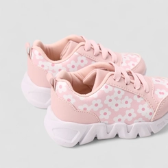Tênis Casual Infantil Gabrielinha Floral Rosa