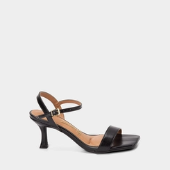 Sandália Feminina Vizzano Salto Flare Médio Preto