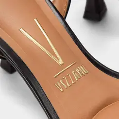 Sandália Feminina Vizzano Salto Flare Médio Preto
