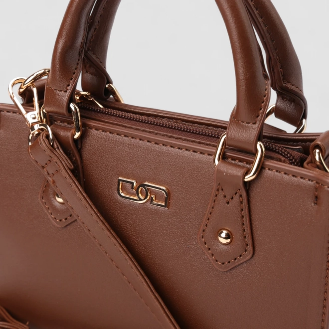 Bolsa Sacthel Gabriela Pequena Marrom
