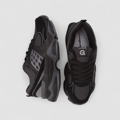 Tênis Casual Masculino Logus Mesh Original Recortes Preto