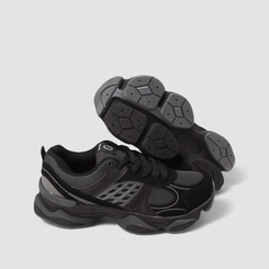 Tênis Casual Masculino Logus Mesh Original Recortes Preto