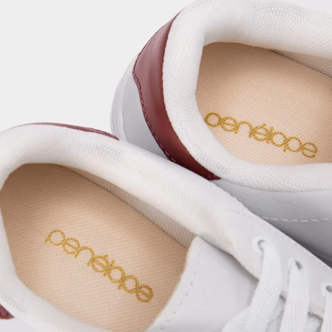 Tênis Casual Feminino Penélope Branco & Vermelho