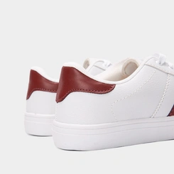 Tênis Casual Feminino Penélope Branco & Vermelho
