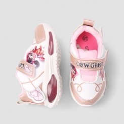Tênis Casual Bebê Menina Gabrielinha Com Led CowGirl Rosa