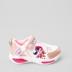 Tênis Casual Infantil Gabrielinha Cowgirl Metalizado Com Led Branco & Rosa
