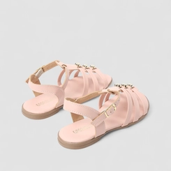 Sandália Infantil Gabrielinha Corações Multi Tiras Rosa