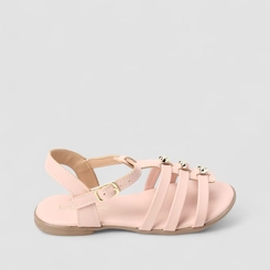 Sandália Infantil Gabrielinha Corações Multi Tiras Rosa