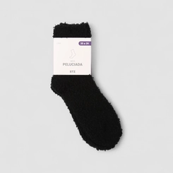 Meia Peluciada Feminina STZ 35-39 Preta
