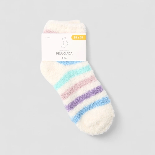 Meia Peluciada Infantil STZ Listrada 28-31Multicolor