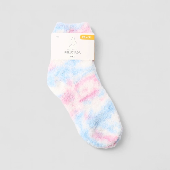 Meia Peluciada Infantil STZ Tie-Dye 29-31 Multicolor