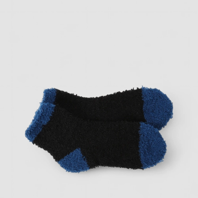 Meia Peluciada Infantil STZ 28-31 Azul & Preto