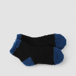 Meia Peluciada Infantil STZ 28-31 Azul & Preto