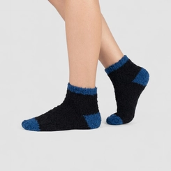 Meia Peluciada Infantil STZ 28-31 Azul & Preto