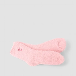 Meia Peluciada Feminina STZ Detalhe Coração 35-39 Rosa