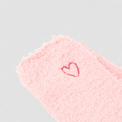 Meia Peluciada Feminina STZ Detalhe Coração 35-39 Rosa