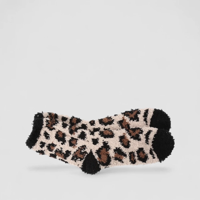 Meia Peluciada Feminina STZ Animal Print Onça 35-39 Multicolor