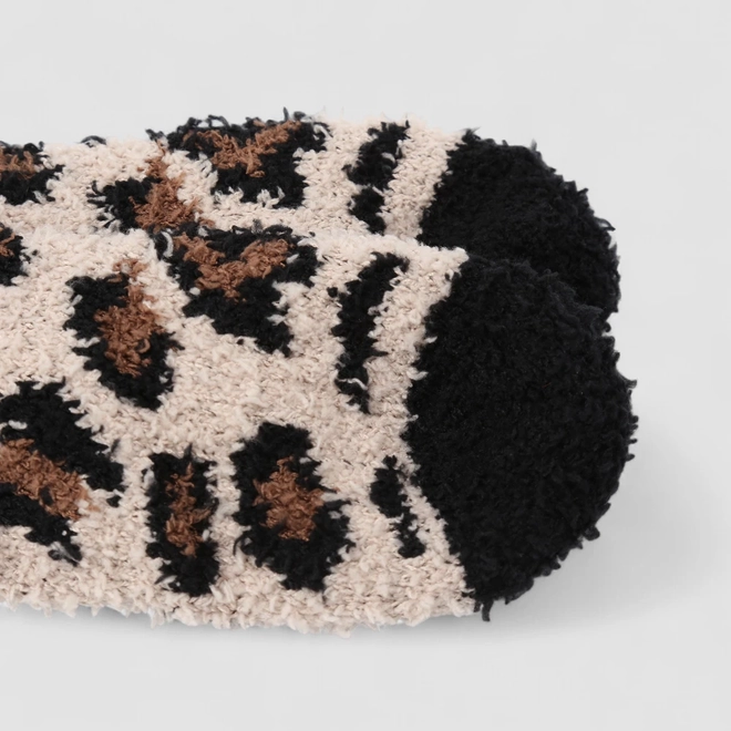 Meia Peluciada Feminina STZ Animal Print Onça 35-39 Multicolor