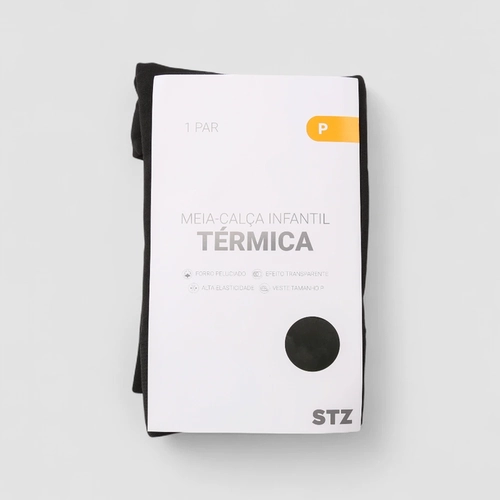 Meia-Calça Infantil STZ Térmica Forro Peluciado P Preto
