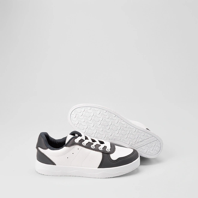 Tênis Casual Feminino Penélope Recortes Branco & Grafite