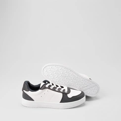 Tênis Casual Feminino Penélope Recortes Branco & Grafite